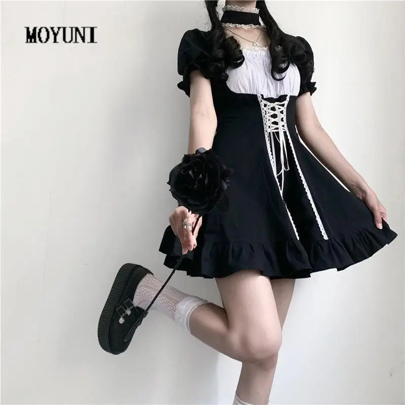 Женское платье горничной MOYUNI Kawaii, готические Лоскутные бандажные платья с квадратным воротником и пышными рукавами, милая Лолита, женское п...
Женское платье горничной MOYUNI Kawaii, готические Лоскутные бандажные платья с квадратным воротником и пышными рукавами, милая Лолита, женское п...