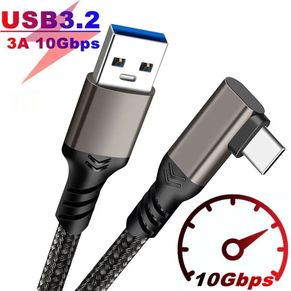 3m 5m Elbow Fast Charging PD 60W VR Link Cable USB Type A to Type-C 10Gbps USB 3.2 Gen 2 Cable
3m 5m Elbow Fast Charging PD 60W VR Link Cable USB Type A to Type-C 10Gbps USB 3.2 Gen 2 Cable