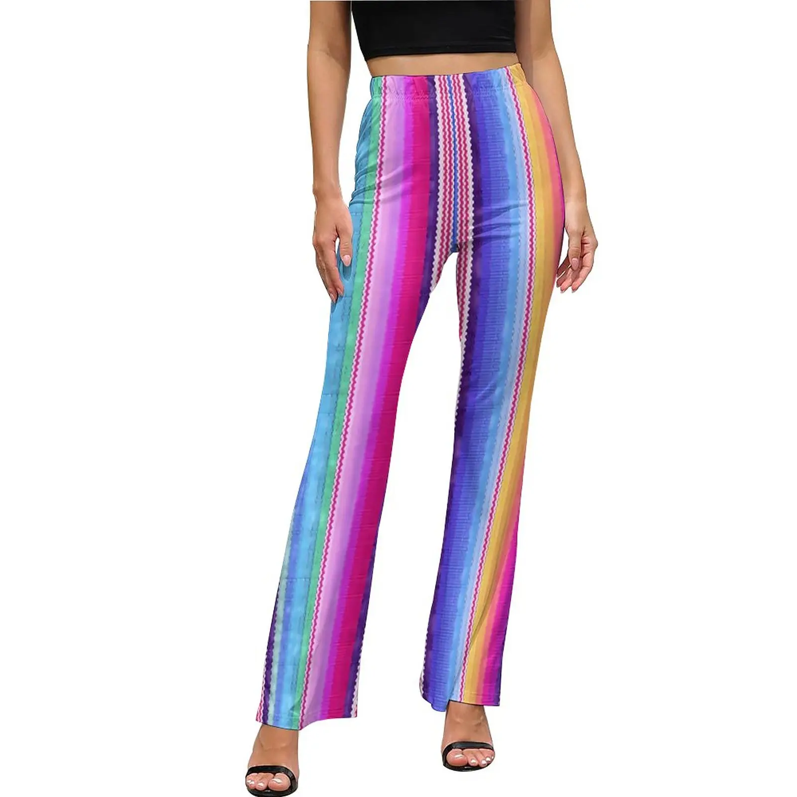 Rainbow Striped Casual Pants Summer Colorful Print Night Club Design Flare Trousers High Waisted Slim Stretch Aesthetic Pants
Rainbow Striped Casual Pants Summer Colorful Print Night Club Design Flare Trousers High Waisted Slim Stretch Aesthetic Pants