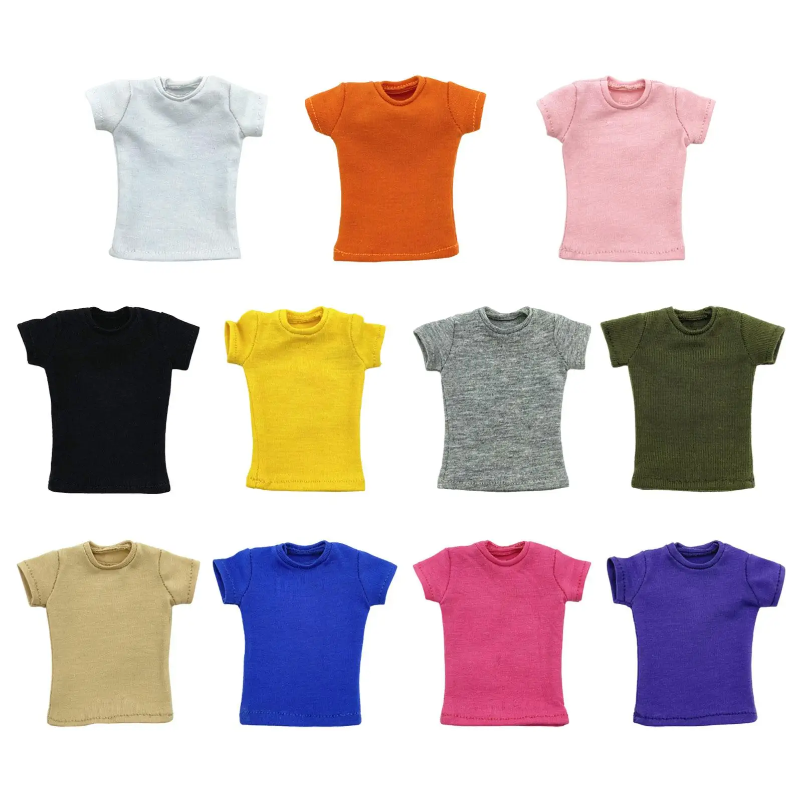 Fashion 1:6 Miniature T Shirt Doll Clothes for 12 inch Soldiers Figures Dress up Doll Model Accs
Fashion 1:6 Miniature T Shirt Doll Clothes for 12 inch Soldiers Figures Dress up Doll Model Accs