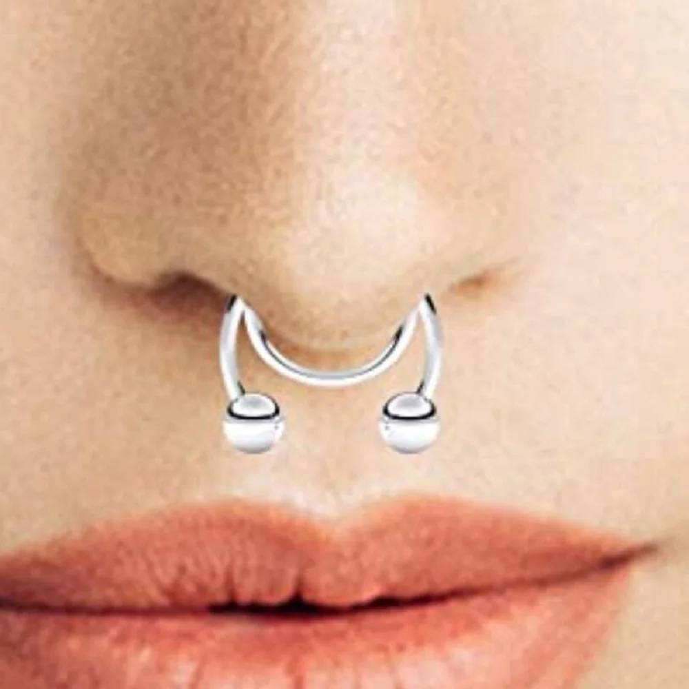 New 1pcs Fake Septum Piering Ball Stainless Steel Nose Rings Body Jewelry Piercing Jewelry
New 1pcs Fake Septum Piering Ball Stainless Steel Nose Rings Body Jewelry Piercing Jewelry