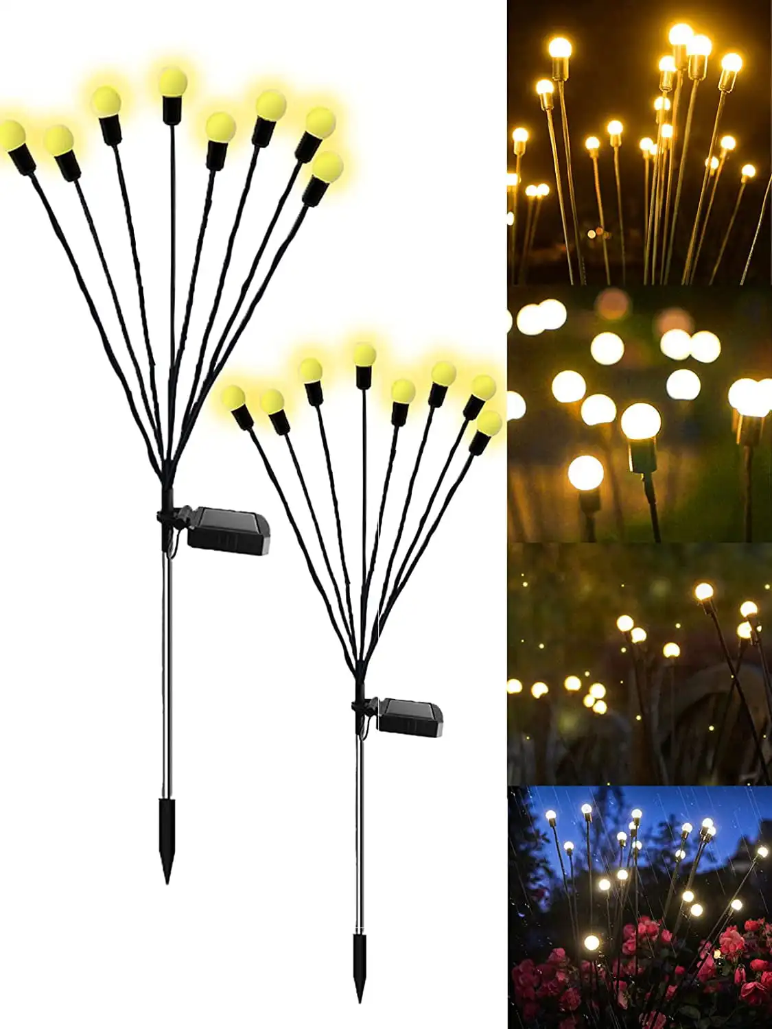Solar Powered Firefly Lights Outdoor Waterproof, Solar Starburst Swaying Garden Lights, Swaying When Wind Blows, Firefly Solar L
Solar Powered Firefly Lights Outdoor Waterproof, Solar Starburst Swaying Garden Lights, Swaying When Wind Blows, Firefly Solar L