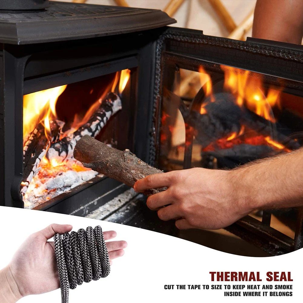 Wood Stove Door Gasket Rope Seal Wood Burning Stove Doors 12mm X 2m Elastic Fiberglass Good Sealing Performance
Wood Stove Door Gasket Rope Seal Wood Burning Stove Doors 12mm X 2m Elastic Fiberglass Good Sealing Performance