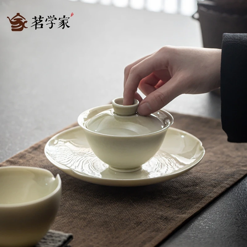 Чайная посуда Gaiwan Chawan набор из чаши для супа китайские кружки кунг-фу фарфоровая