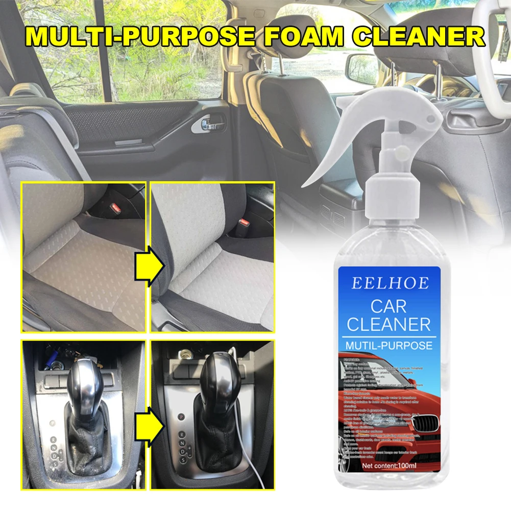 New 100ml Foam Cleaner Spray Multi Purpose Foam Car Interior Cleaner Universal Leather Cleanser Automotive Sofa Cleaning Agent
New 100ml Foam Cleaner Spray Multi Purpose Foam Car Interior Cleaner Universal Leather Cleanser Automotive Sofa Cleaning Agent