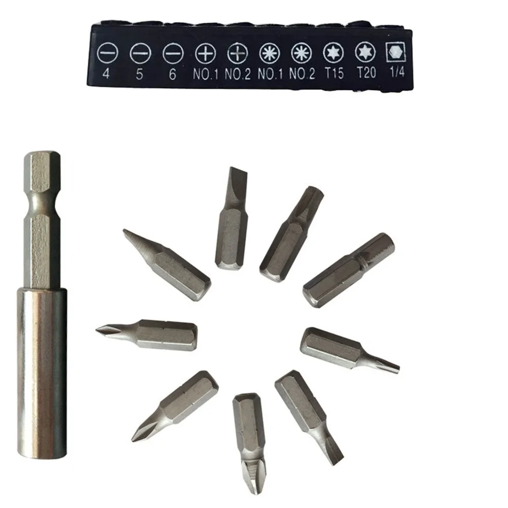 11 Pcs Screwdriver Bit Rod Holder Set 25mm Slotted/PH/Torx Cross Bit Multifunctionl Extension Rod Tool For Electric Drill Parts
11 Pcs Screwdriver Bit Rod Holder Set 25mm Slotted/PH/Torx Cross Bit Multifunctionl Extension Rod Tool For Electric Drill Parts