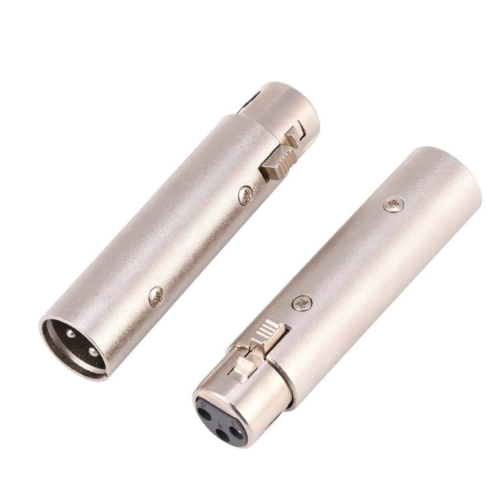 2Pcs 3-Pin XLR Male to Female Socket Audio Microphone Mic Extension Adapter Connector xlr connector
2Pcs 3-Pin XLR Male to Female Socket Audio Microphone Mic Extension Adapter Connector xlr connector