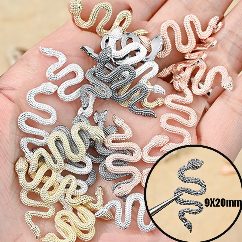 10Pcs 4 Colors Snake Punk Design Nail Art Designer Charms Alloy Animals Shaped 3D Decals Jewelry For Fashion Nail Accessories
10Pcs 4 Colors Snake Punk Design Nail Art Designer Charms Alloy Animals Shaped 3D Decals Jewelry For Fashion Nail Accessories