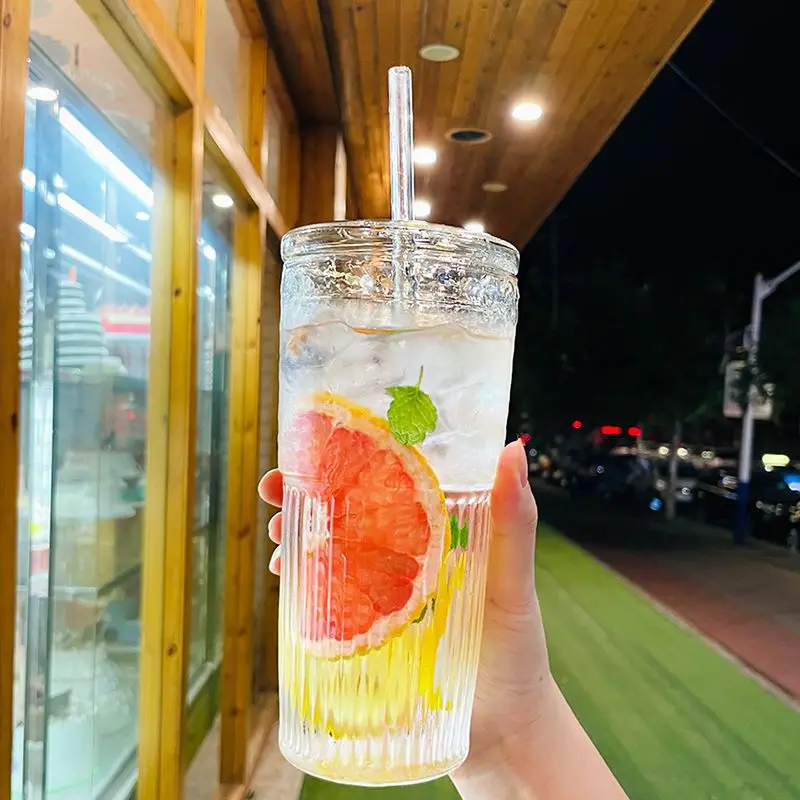 Summer Large Capacity Straw Glass Cup Coffee Cup Office High-value Girls Milk Tea Drink Heat-resistant Drinking Cup
Summer Large Capacity Straw Glass Cup Coffee Cup Office High-value Girls Milk Tea Drink Heat-resistant Drinking Cup