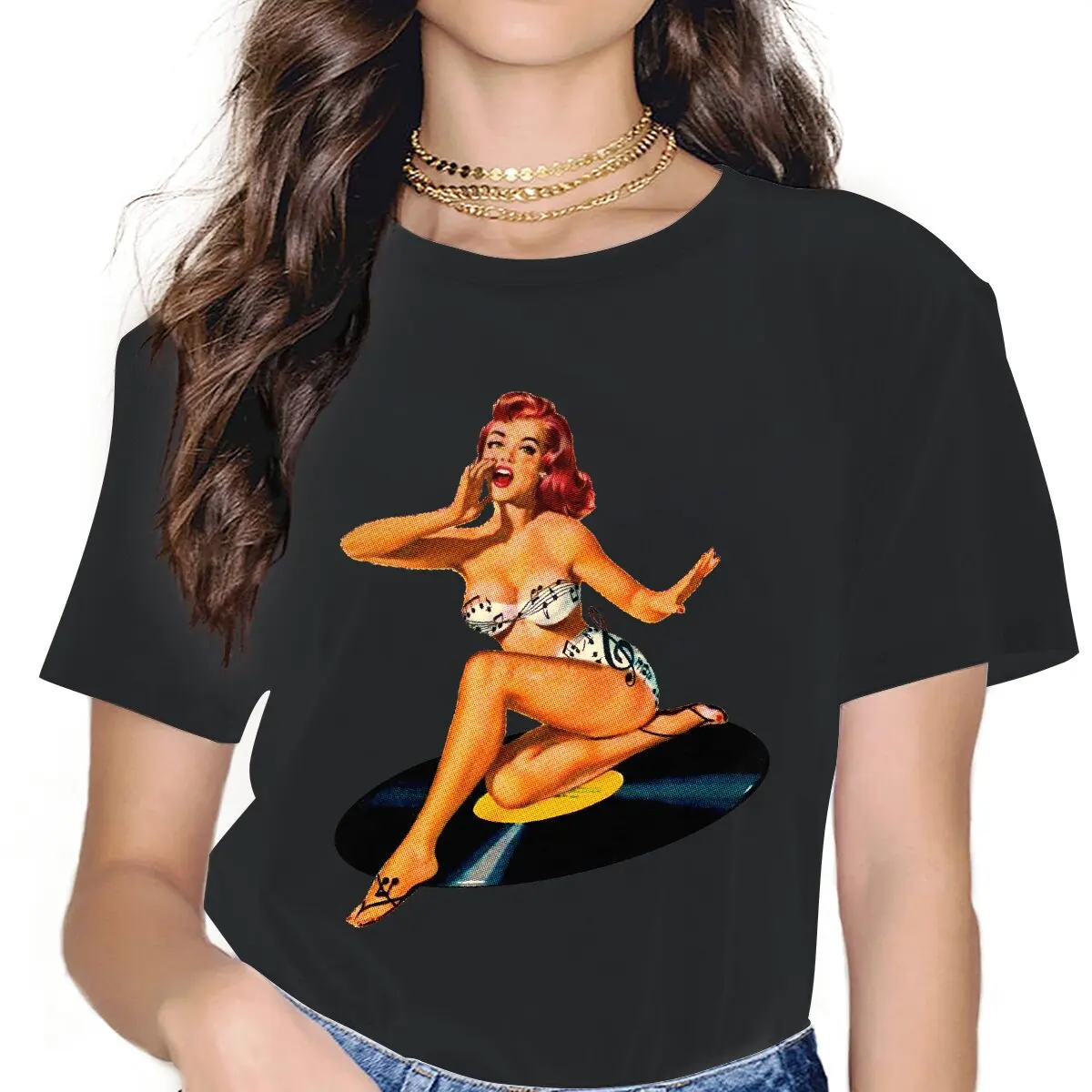 Rockabilly Goddess Women Clothing Pin Up Girl Model Pop Art Graphic Female Tshirts Vintage Alternative Loose Tee Kawaii Girls
Rockabilly Goddess Women Clothing Pin Up Girl Model Pop Art Graphic Female Tshirts Vintage Alternative Loose Tee Kawaii Girls