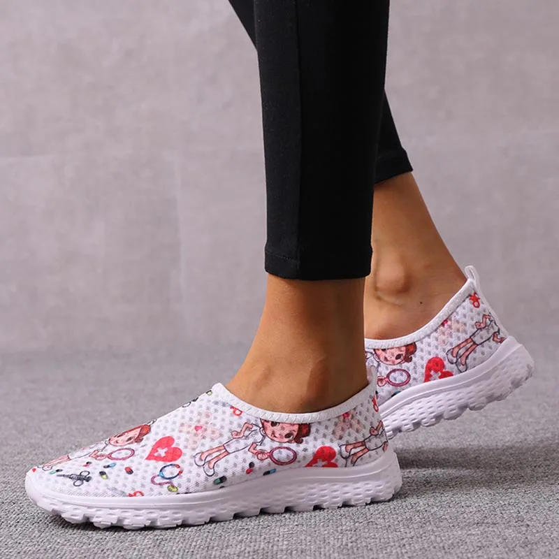 New Women Casual Shoes Mesh Women's Sneakers Sweet Cartoon Women Shoes Slip on Nurse Female Ladies Shoes Platform Sneakers Women
New Women Casual Shoes Mesh Women's Sneakers Sweet Cartoon Women Shoes Slip on Nurse Female Ladies Shoes Platform Sneakers Women