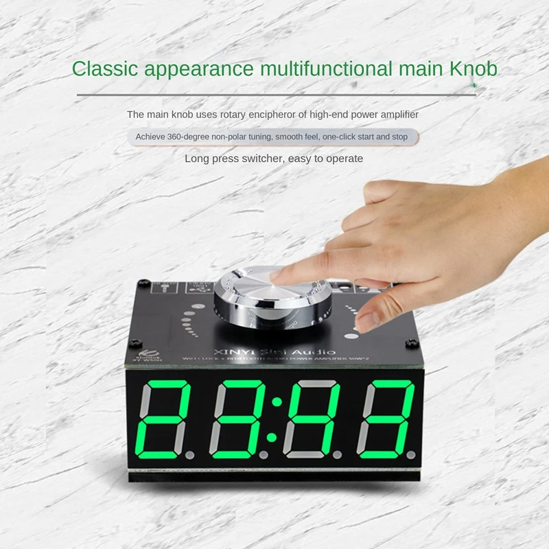 XY-W50H HIFI Level 50Wx2 Stereo Bluetooth Digital Amplifier Module With WIFI Timing Clock BT5.0 Audio Module DC8-24V Spare Parts
XY-W50H HIFI Level 50Wx2 Stereo Bluetooth Digital Amplifier Module With WIFI Timing Clock BT5.0 Audio Module DC8-24V Spare Parts