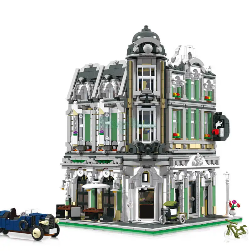 Уличный вид Европейский Джаз кафе с 8 куклами MOC Модульные строительные блоки 89100 модель кирпичей набор креативных городов детская игрушка П...
Уличный вид Европейский Джаз кафе с 8 куклами MOC Модульные строительные блоки 89100 модель кирпичей набор креативных городов детская игрушка П...