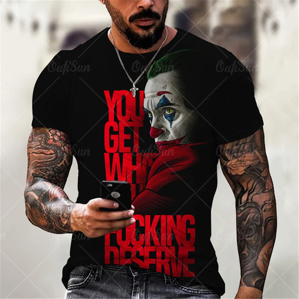 New Men's T-shirt Summer 3D Print Alone Clown Fashion Casual Men's Crew Neck Loose Short Sleeve Top
New Men's T-shirt Summer 3D Print Alone Clown Fashion Casual Men's Crew Neck Loose Short Sleeve Top