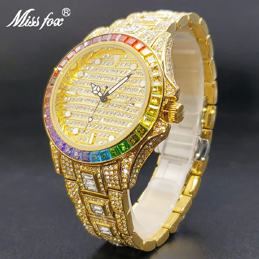 Man Waterproof Watch Rainbow Diamond Luxury Gold Watches For Men Luminous Waterproof Calendar Hand Clock Gentleman Droshipping
Man Waterproof Watch Rainbow Diamond Luxury Gold Watches For Men Luminous Waterproof Calendar Hand Clock Gentleman Droshipping
