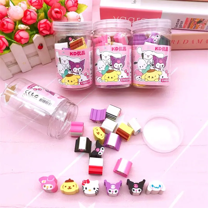 Kawaii Sanrio Modeling Eraser Kuromi Accessories Cute Anime Student Correction Erasers Cylinders Stationery Toys for Girls Gift
Kawaii Sanrio Modeling Eraser Kuromi Accessories Cute Anime Student Correction Erasers Cylinders Stationery Toys for Girls Gift
