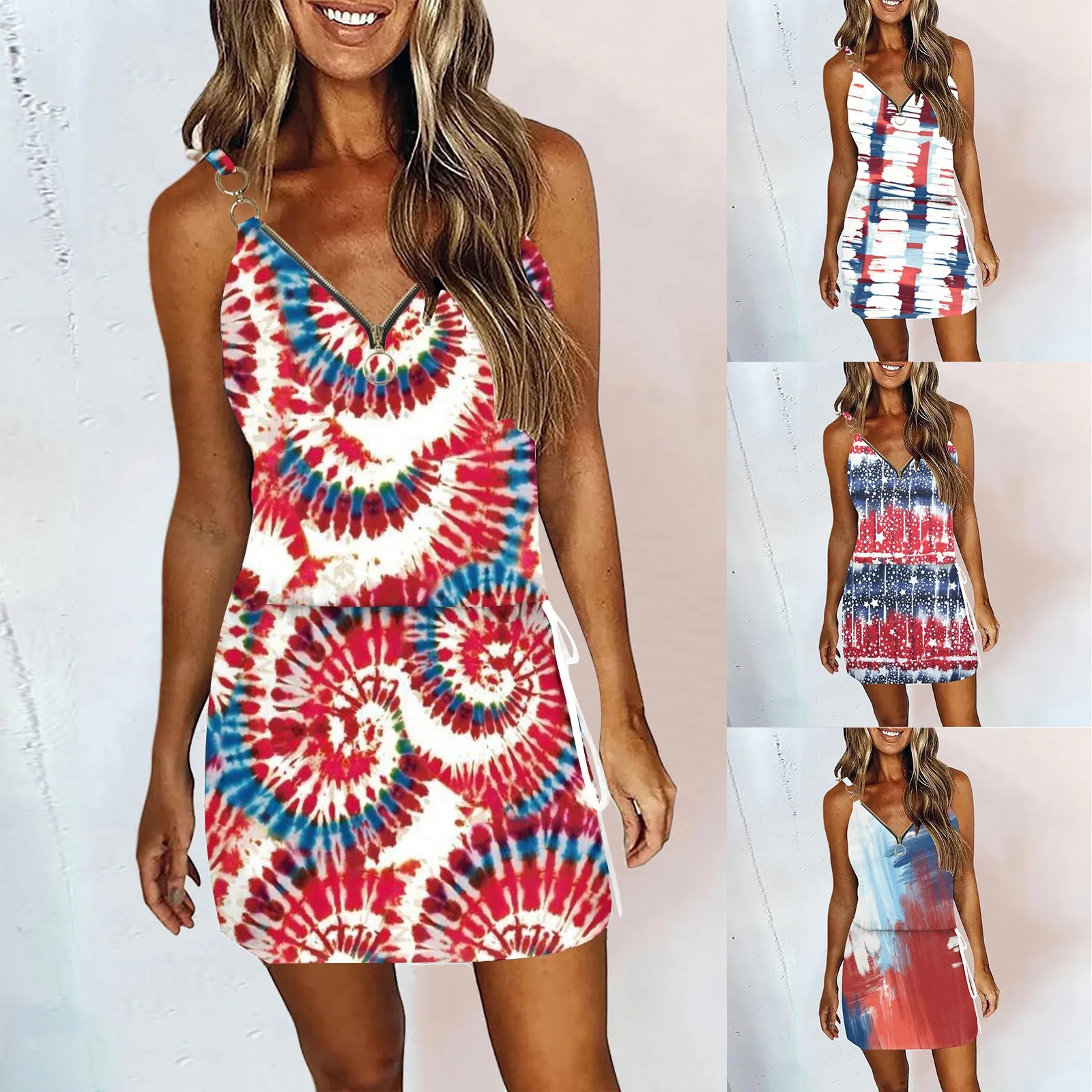 Женский сарафан с цветочным принтом в полоску, летнее женское мини-платье без рукавов с вырезами и дырками, цветочное богемное платье с карманами 
Женский сарафан с цветочным принтом в полоску, летнее женское мини-платье без рукавов с вырезами и дырками, цветочное богемное платье с карманами