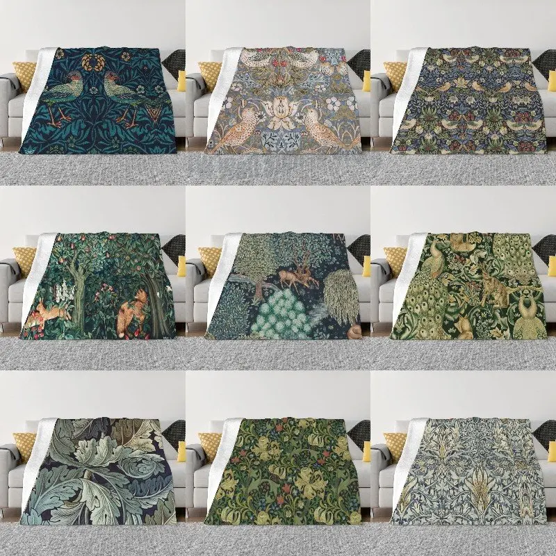 William Morris Deer Throw Blanket Sofa Fleece Warm Flannel Textile Pattern Blankets for Bedding Car Couch Bedspreads 
William Morris Deer Throw Blanket Sofa Fleece Warm Flannel Textile Pattern Blankets for Bedding Car Couch Bedspreads