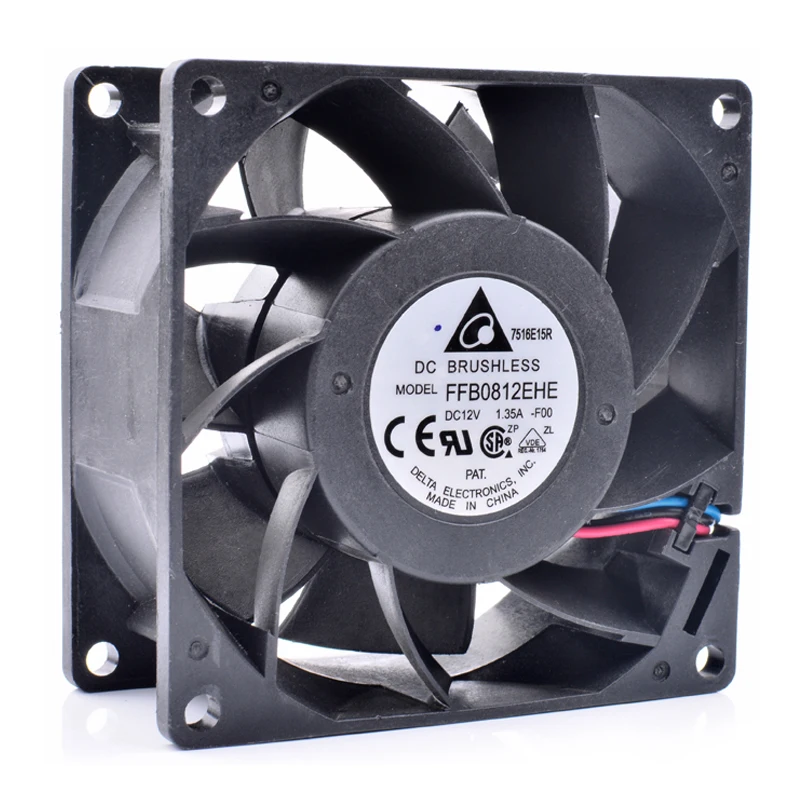 FFB0812EHE 8cm 80mm fan 80x80x38mm DC12V 1.35A Dual Ball Bearings High Airflow Cooling Fan for Servers
FFB0812EHE 8cm 80mm fan 80x80x38mm DC12V 1.35A Dual Ball Bearings High Airflow Cooling Fan for Servers