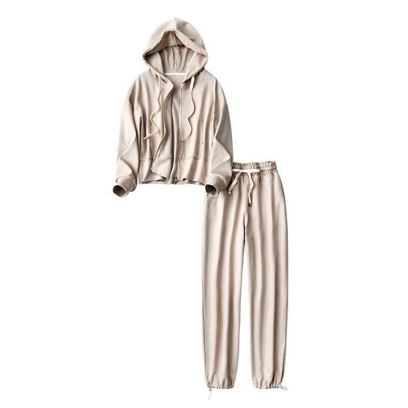 2022 Spring 2 Spiece Set Cotton Hooded Jackets Women+ Elastic Waist Ankle-Length Full Length Solid LOOSE Suit
2022 Spring 2 Spiece Set Cotton Hooded Jackets Women+ Elastic Waist Ankle-Length Full Length Solid LOOSE Suit