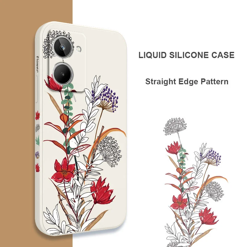 

Bright Bouquet Phone Case For OPPO Realme 10 10T 9 9i 8 8i 7 7i 6 Pro Plus C30 C31 C35 C1 C11 C12 C15 C20 C21Y C25 C25S Cover