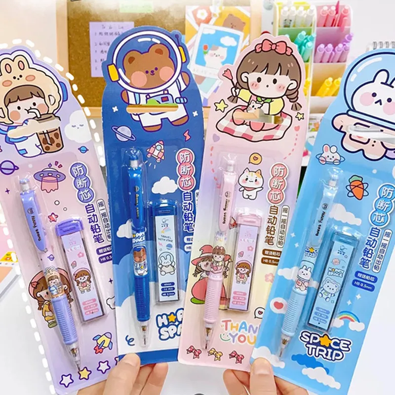 Cute Mechanical Pencils Lovely Cartoon Bunny Bear Pencil Creative 0.5mm Stationery Pencils Eraser Set Cute School Supplies
Cute Mechanical Pencils Lovely Cartoon Bunny Bear Pencil Creative 0.5mm Stationery Pencils Eraser Set Cute School Supplies