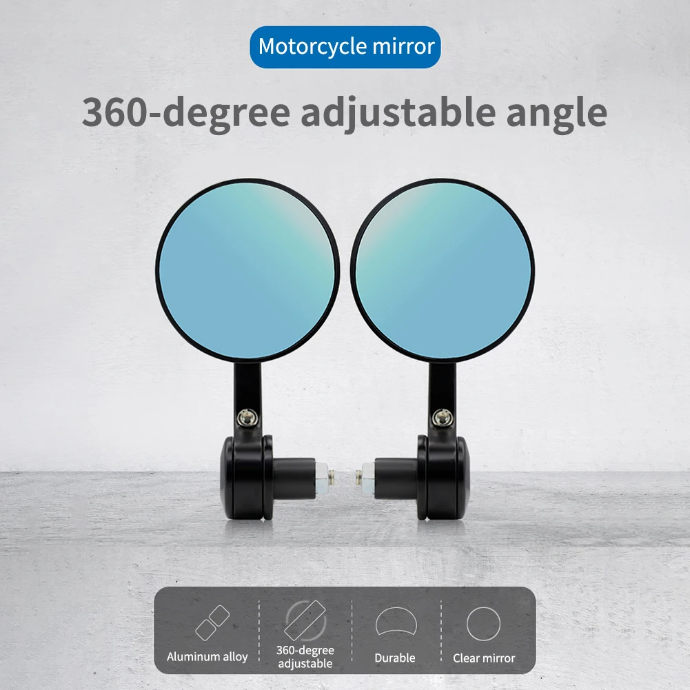 Round 7/8" 22MM Motorcycle Rearview Mirror Universal Motorcycle Retro Modified Handlebar Bar End Side Rearview Mirror Full Angle
Round 7/8" 22MM Motorcycle Rearview Mirror Universal Motorcycle Retro Modified Handlebar Bar End Side Rearview Mirror Full Angle