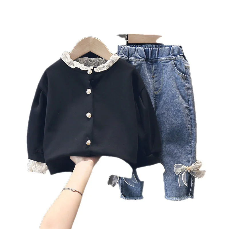 children's clothing girls Fashion girl spring and autumn models cotton Single-breasted Two-piece children's jacket and jeans
children's clothing girls Fashion girl spring and autumn models cotton Single-breasted Two-piece children's jacket and jeans