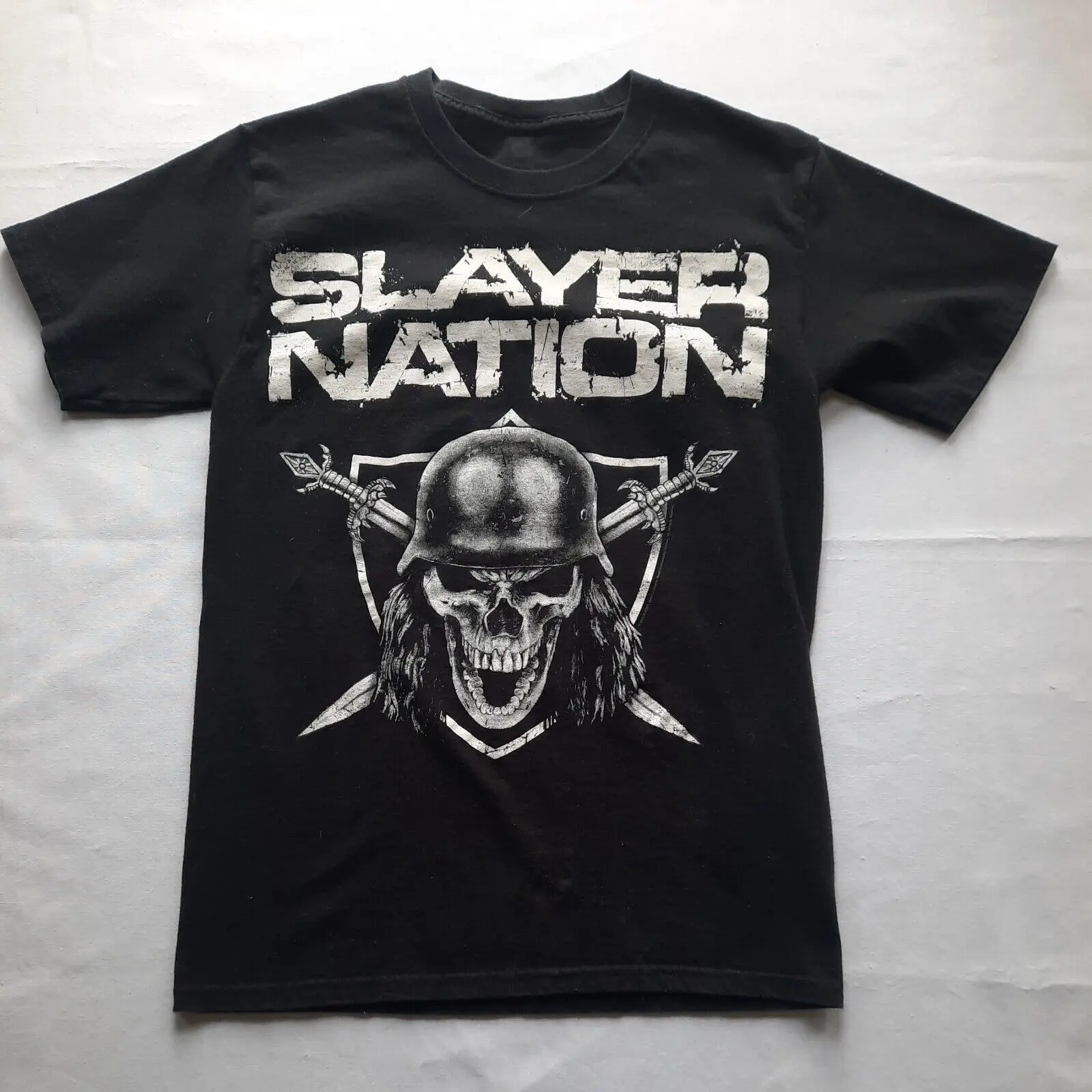Футболка Slayer Nation 2013 североамериканский тур с круглым вырезом маленькие длинные