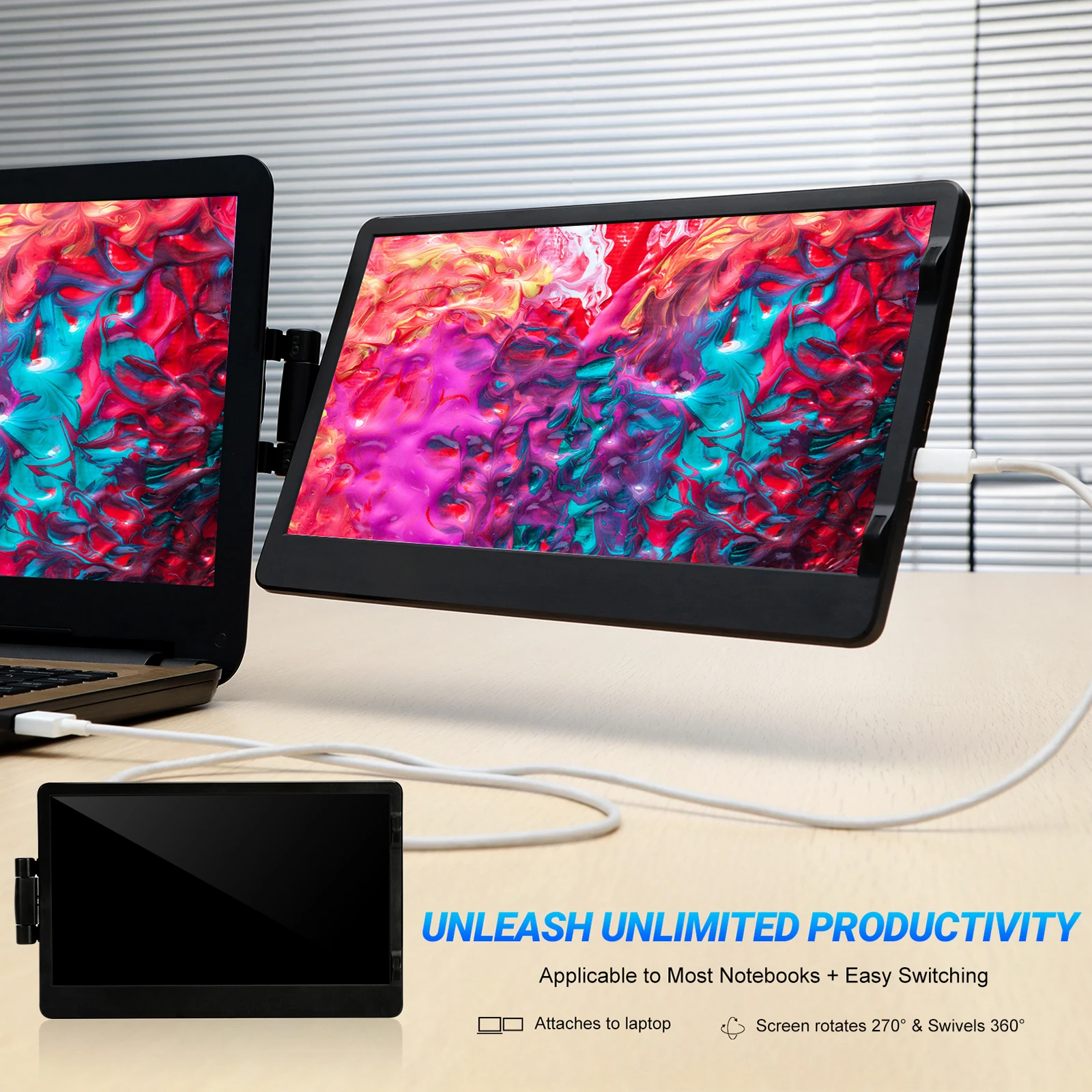 11.6inch Mobile Phone Expansion Display Screen Foldable Phone Portable Display Monitor Attachable Portable Monitor Extend Screen
11.6inch Mobile Phone Expansion Display Screen Foldable Phone Portable Display Monitor Attachable Portable Monitor Extend Screen
