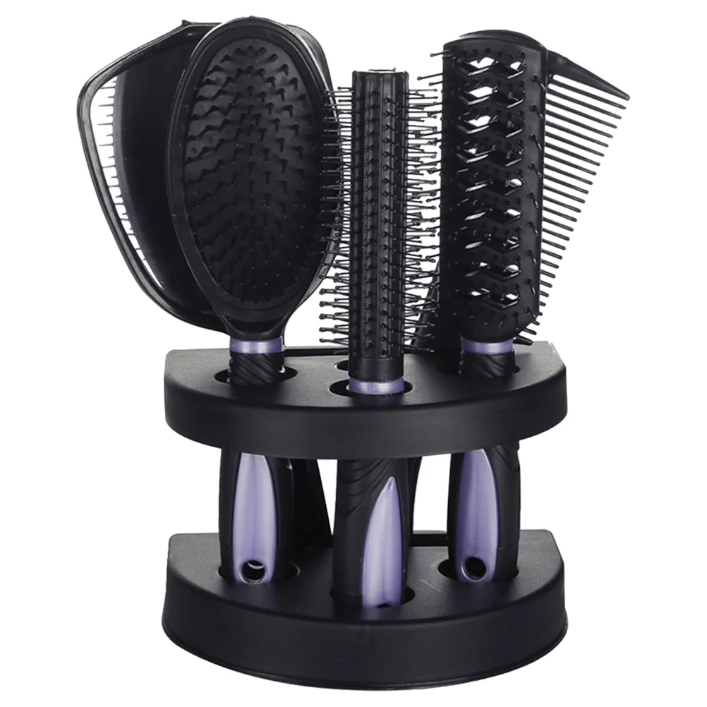 

5 Pcs Mirror Hair Comb Set Styling Tools Volume Teasing Combs Women Curls Hairbrush