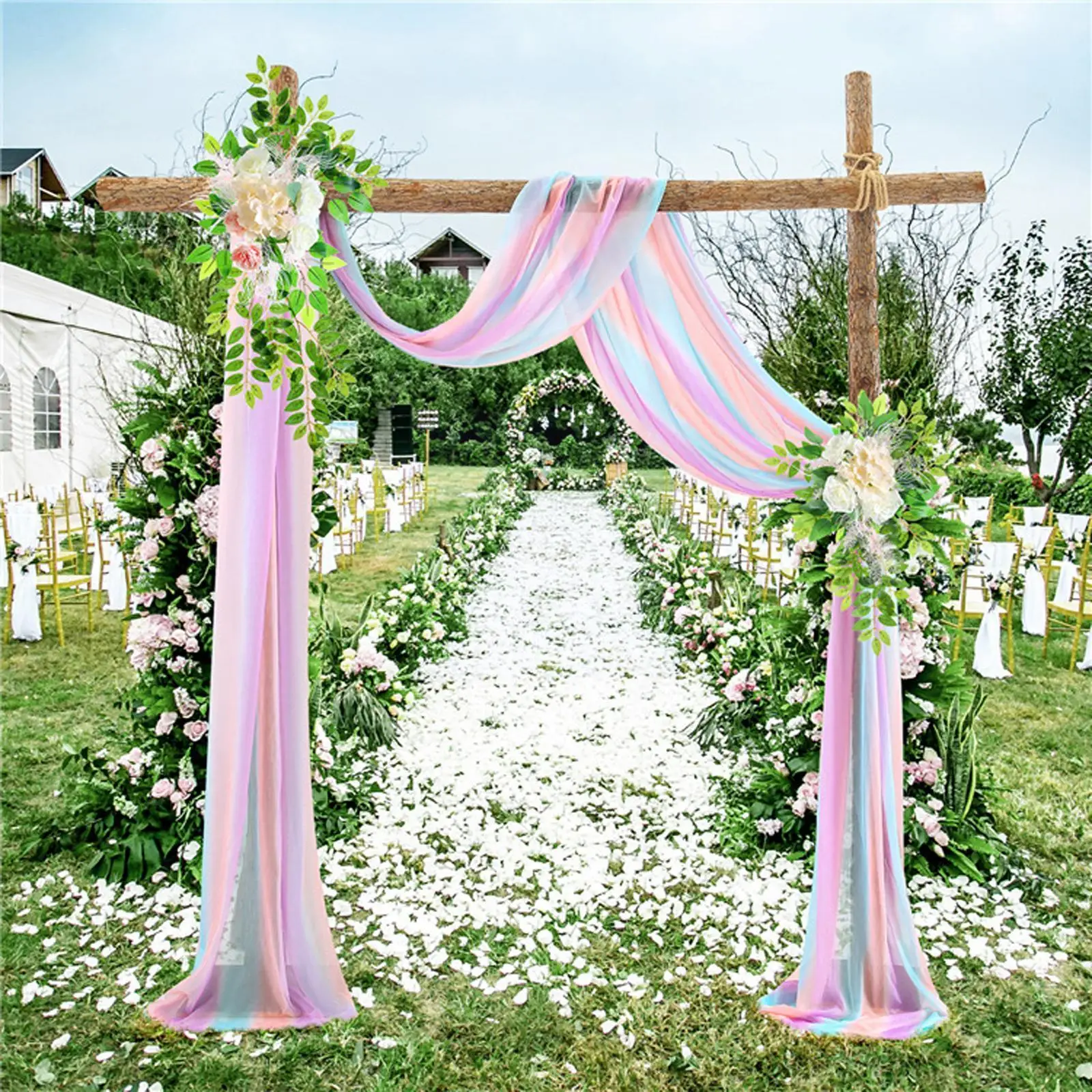 Wedding Arch Curtain Outdoor Photo Background Chiffon Fabric Ceremony Reception Hanging Curtain Draping Drapery Decor K3S5
Wedding Arch Curtain Outdoor Photo Background Chiffon Fabric Ceremony Reception Hanging Curtain Draping Drapery Decor K3S5