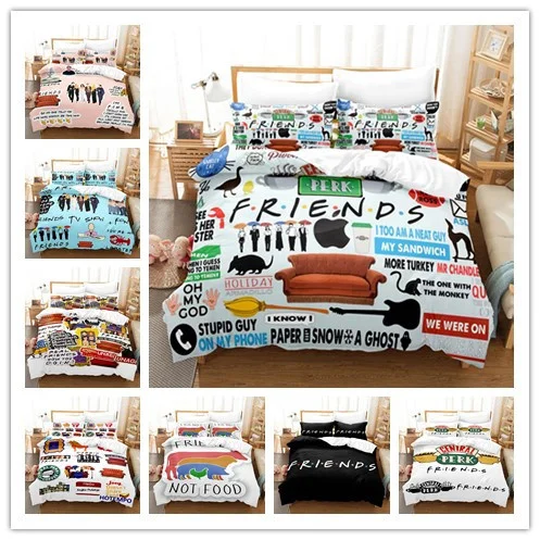 3D printed friends Sets Duvet Cover Set With Pillowcase Twin Full Queen King Bedclothes Bed Linen
3D printed friends Sets Duvet Cover Set With Pillowcase Twin Full Queen King Bedclothes Bed Linen