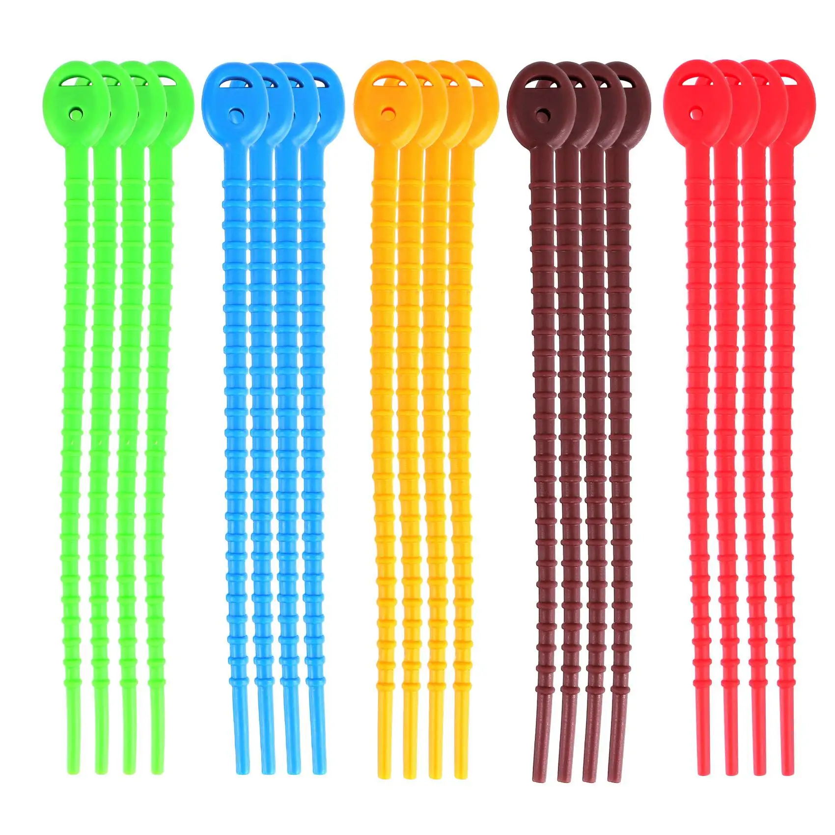 20 PCS Silicone Cable Ties,Durable Zip Ties, Bag Seal Clips, Cable Straps, Bread Ties, Rubber Twist Ties for Home Office
20 PCS Silicone Cable Ties,Durable Zip Ties, Bag Seal Clips, Cable Straps, Bread Ties, Rubber Twist Ties for Home Office