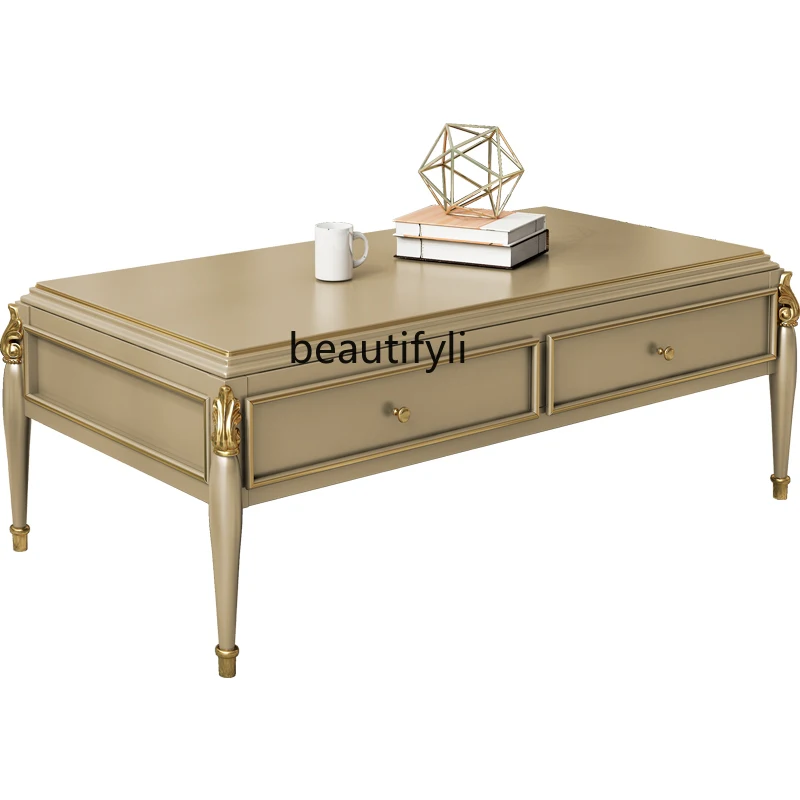 zq American Light Luxury Coffee Table TV Cabinet Combination Living Room Golden Furniture Solid Wood European Coffee Table
zq American Light Luxury Coffee Table TV Cabinet Combination Living Room Golden Furniture Solid Wood European Coffee Table