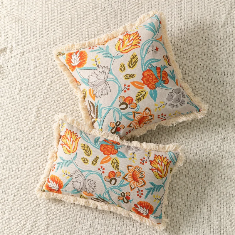 Vintage Floral Cushion Cover Printed Decoration Pillow Cover 45x45cm Tassels Fringed For Living Room Bed Room Sofa Bed Chair
Vintage Floral Cushion Cover Printed Decoration Pillow Cover 45x45cm Tassels Fringed For Living Room Bed Room Sofa Bed Chair