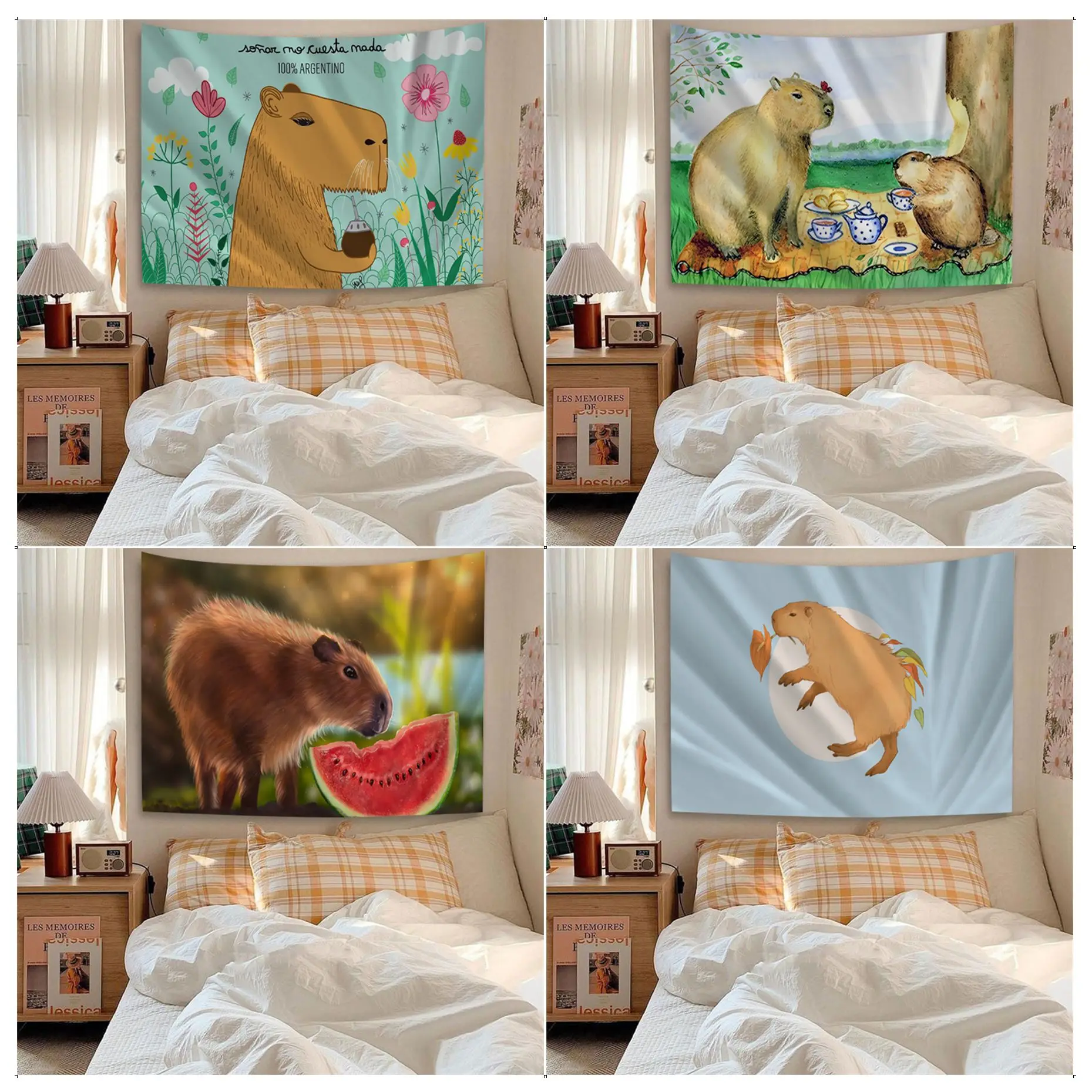 Cartoon Capybara Colorful Tapestry Wall Hanging Indian Buddha Wall Decoration Witchcraft Bohemian Hippie INS Home Decor
Cartoon Capybara Colorful Tapestry Wall Hanging Indian Buddha Wall Decoration Witchcraft Bohemian Hippie INS Home Decor