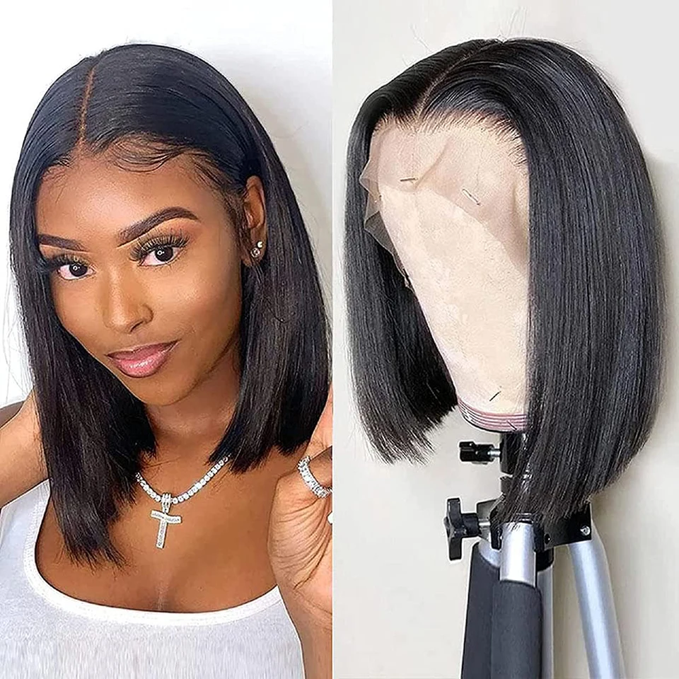 Blunt Cut Bob Wig Brazilian Short Bob Human Hair Wigs 13x4x1 T Part Lace Frontal Wig Women's Bob Wig Silk Straight Human Hair
Blunt Cut Bob Wig Brazilian Short Bob Human Hair Wigs 13x4x1 T Part Lace Frontal Wig Women's Bob Wig Silk Straight Human Hair