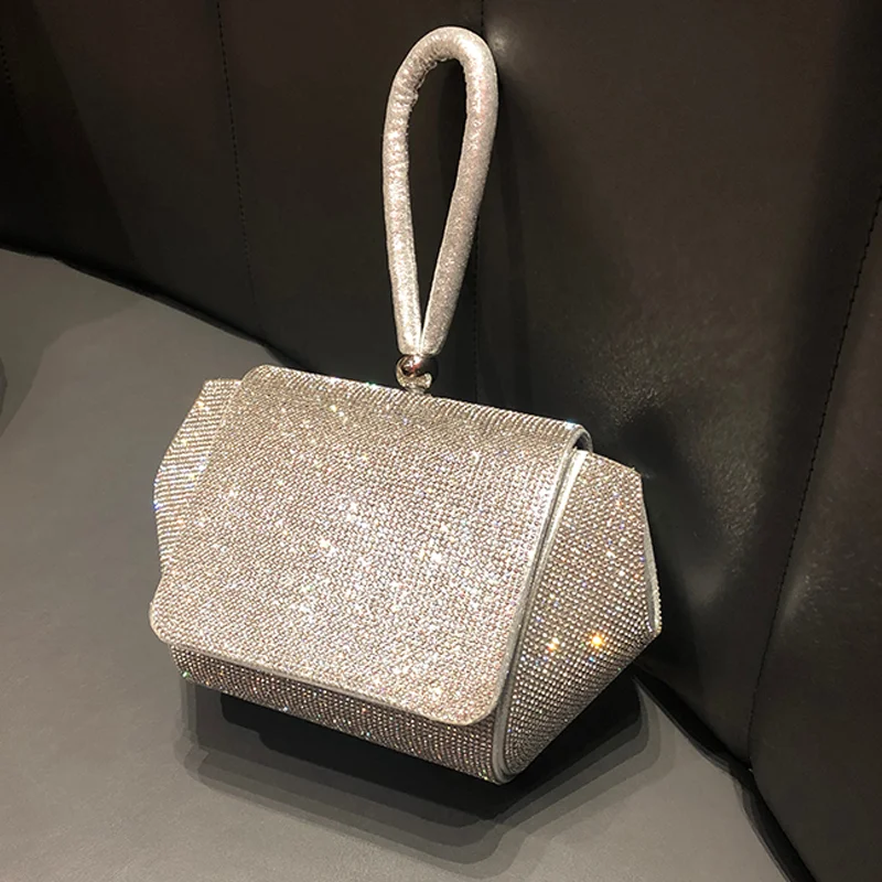 

Designer Rhinestones Evening shoulder bag Crystal clutch Bag Diamonds Dinner Party Wedding Purse hobos tote handbag 2022 New