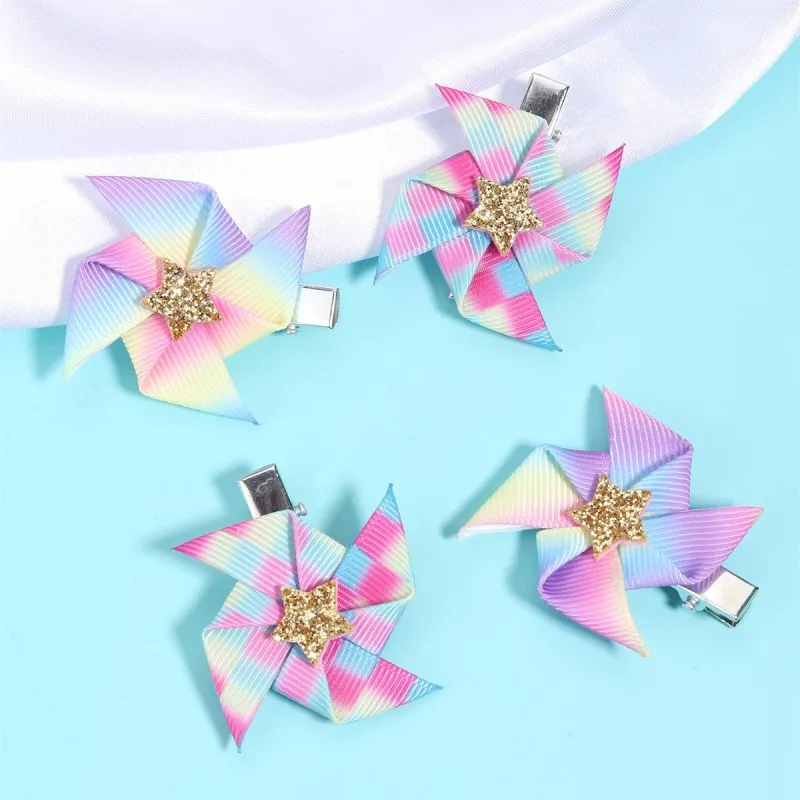 4Pcs/Set Rainbow Hair Clips For Baby Girls Cute Pinwheel Mini Grosgrain Ribbon Hairpins Kids Hairgrip Barrettes Hair Accessories
4Pcs/Set Rainbow Hair Clips For Baby Girls Cute Pinwheel Mini Grosgrain Ribbon Hairpins Kids Hairgrip Barrettes Hair Accessories
