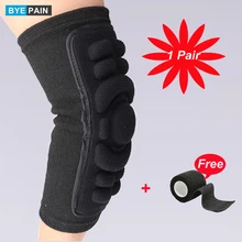 BYEPAIN 1Pair Volleyball Elbow Pads Mountain Bike Cycling Protection Dancing Brace Support MTB Elbow Protector +Sports Tape