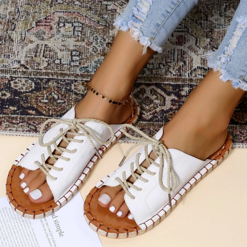 Women's New Trend Summer Slippers Fashion Roman Style Straw Lace Up Sandals Casual Round Toe Open Toe Breathable Shoes Plus
Women's New Trend Summer Slippers Fashion Roman Style Straw Lace Up Sandals Casual Round Toe Open Toe Breathable Shoes Plus