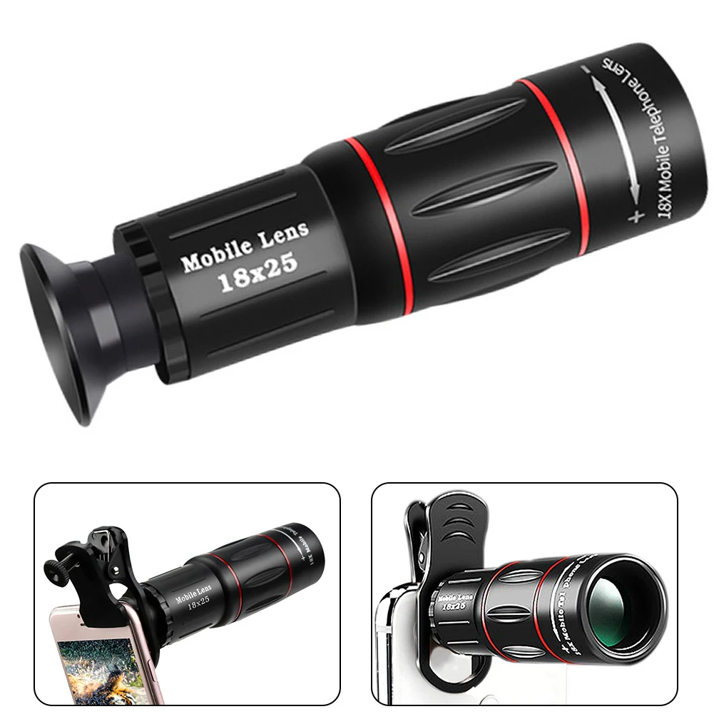 18x25 Mobile Phone Lens Telescopes Mobile HD Telephoto Lens For Camping Hiking Telescope Phone Universal Optical
18x25 Mobile Phone Lens Telescopes Mobile HD Telephoto Lens For Camping Hiking Telescope Phone Universal Optical