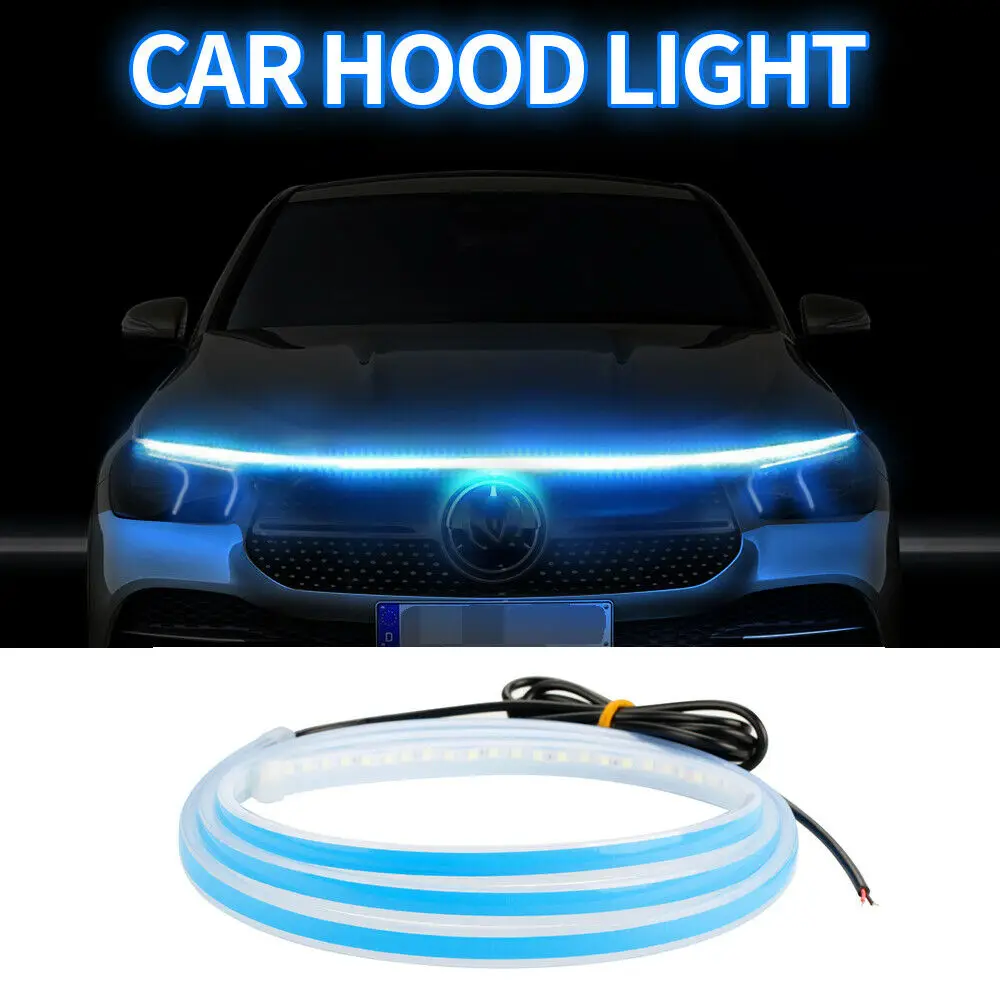 150cm 12V Car Front Hood DRL LED Daytime Running Decorative Flexible Light Strip IP68 For Car Exterior Decorative Lamp Accessory
150cm 12V Car Front Hood DRL LED Daytime Running Decorative Flexible Light Strip IP68 For Car Exterior Decorative Lamp Accessory