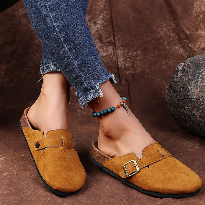 Women's Cork Toe-covered Slippers Leisure Lazy Half Slippers Fashion In Spring And Autumn Wear Flat Slippers Designer Shoes
Women's Cork Toe-covered Slippers Leisure Lazy Half Slippers Fashion In Spring And Autumn Wear Flat Slippers Designer Shoes