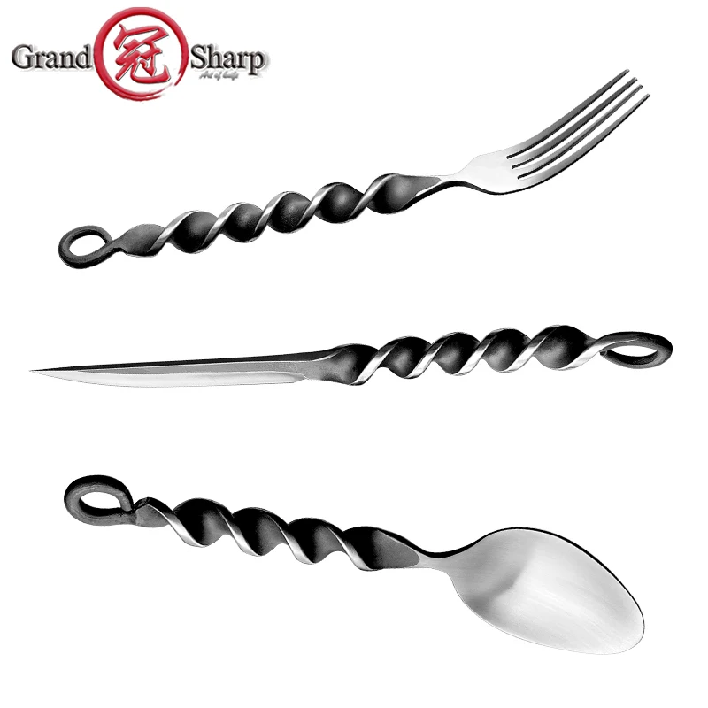 Портативная ложка и вилка GRANDSHARP, нож для стейка, набор столовых приборов из высокоуглеродистой стали, столовая посуда, нож для пикника, инст...
Портативная ложка и вилка GRANDSHARP, нож для стейка, набор столовых приборов из высокоуглеродистой стали, столовая посуда, нож для пикника, инст...
