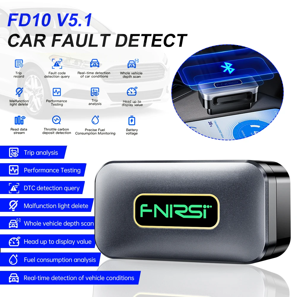 FD10 Car OBD2 Scanner Code Reader Clear Error OBD Diagnostic Tool Check Engine Light Car Repair For Bmw Tesla VW Benz Citroen
FD10 Car OBD2 Scanner Code Reader Clear Error OBD Diagnostic Tool Check Engine Light Car Repair For Bmw Tesla VW Benz Citroen