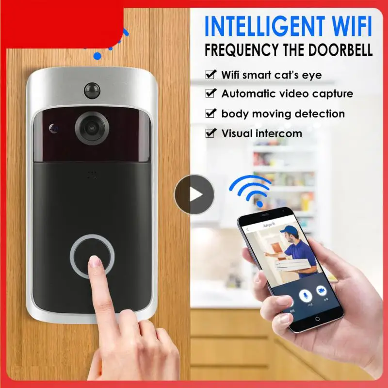 

Smart Doorbell Camera Wifi Wireless Call Intercom Video-Eye For Apartments Door Bell Ring For Phone Home Security Two-Way Talk