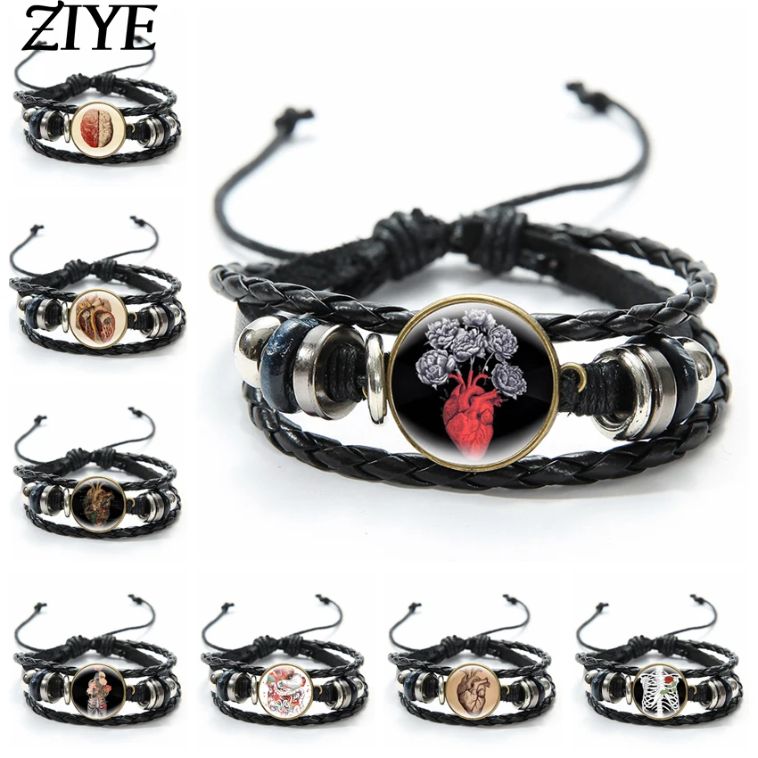 Medical Human Organs Brain Meridian Kidney Art Leather Bracelet Multilayer Creative Glass Abochon Bracelet Bangle Gift Wholesale 
Medical Human Organs Brain Meridian Kidney Art Leather Bracelet Multilayer Creative Glass Abochon Bracelet Bangle Gift Wholesale