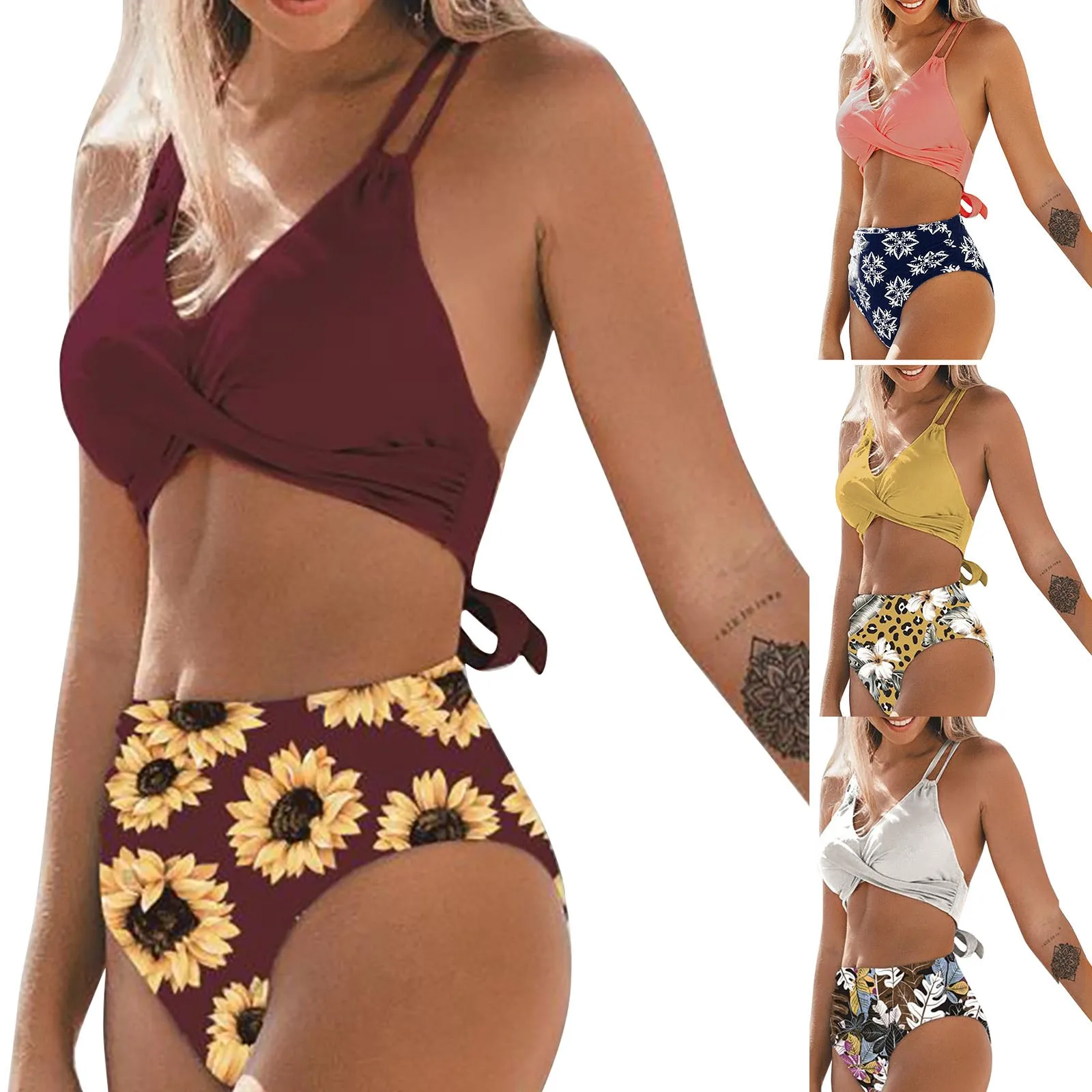 Push-up Swimsuit Sexy Bikini Set Padded Swimwear High Waist Beachwear Women Floral Print 2022 Two Piece Brazilian Bathing Suit
Push-up Swimsuit Sexy Bikini Set Padded Swimwear High Waist Beachwear Women Floral Print 2022 Two Piece Brazilian Bathing Suit